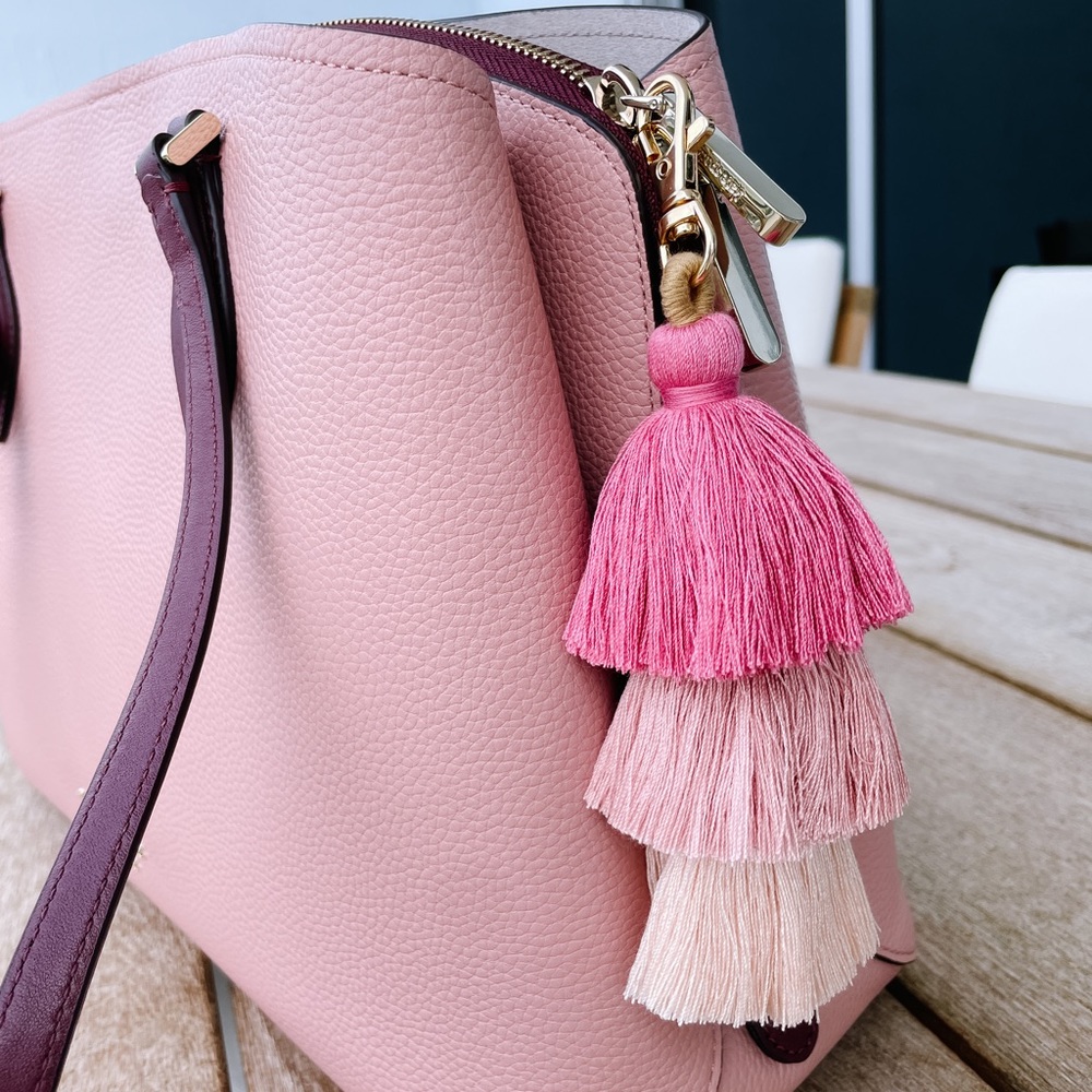 Boho tassel purse keychain charm for any bag, key jewelry, gifts